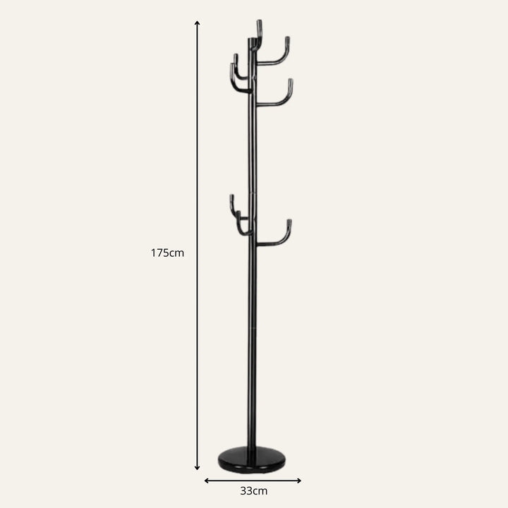Dimensions de porte-manteau en métal sur pied