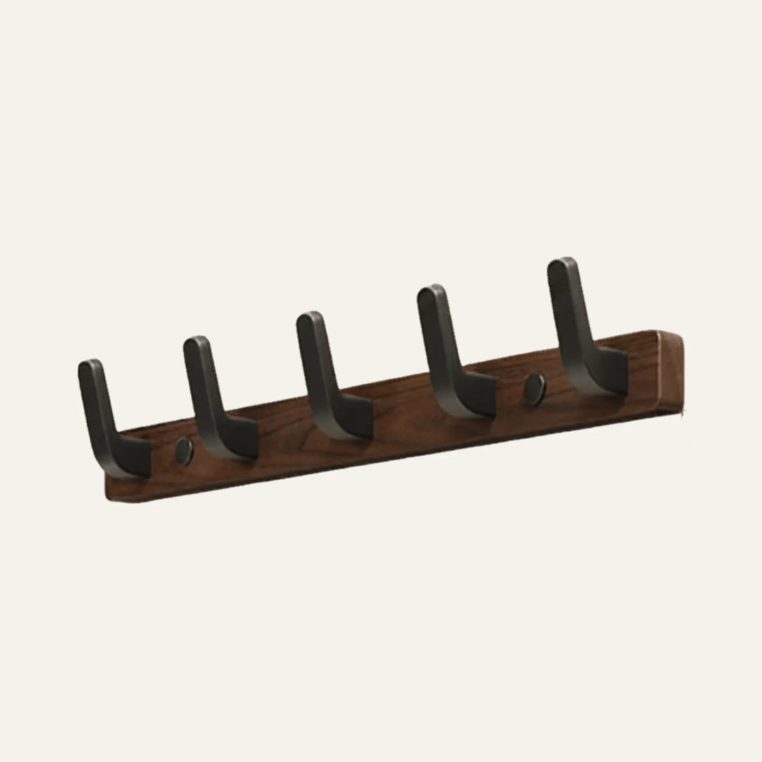 Porte-Manteau Mural en Bois vue produit pour une entrée