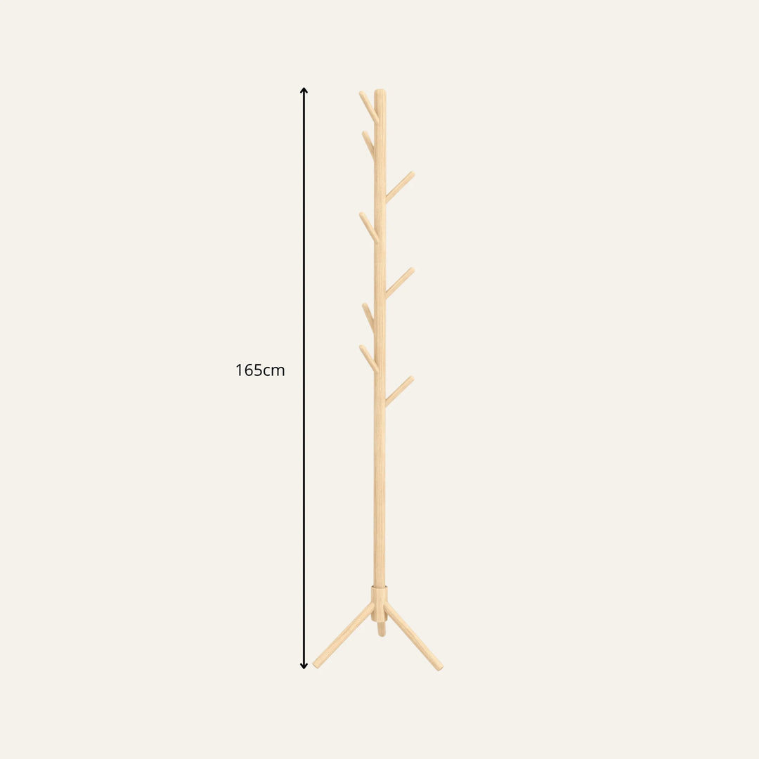 Dimensions de porte-manteau sur pied en bois