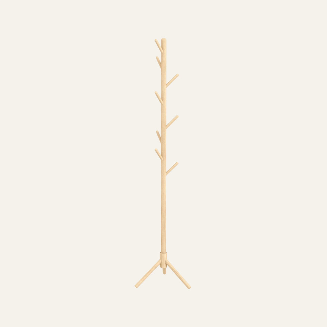 Porte-Manteau sur Pied en Bois vue produit pour une entrée