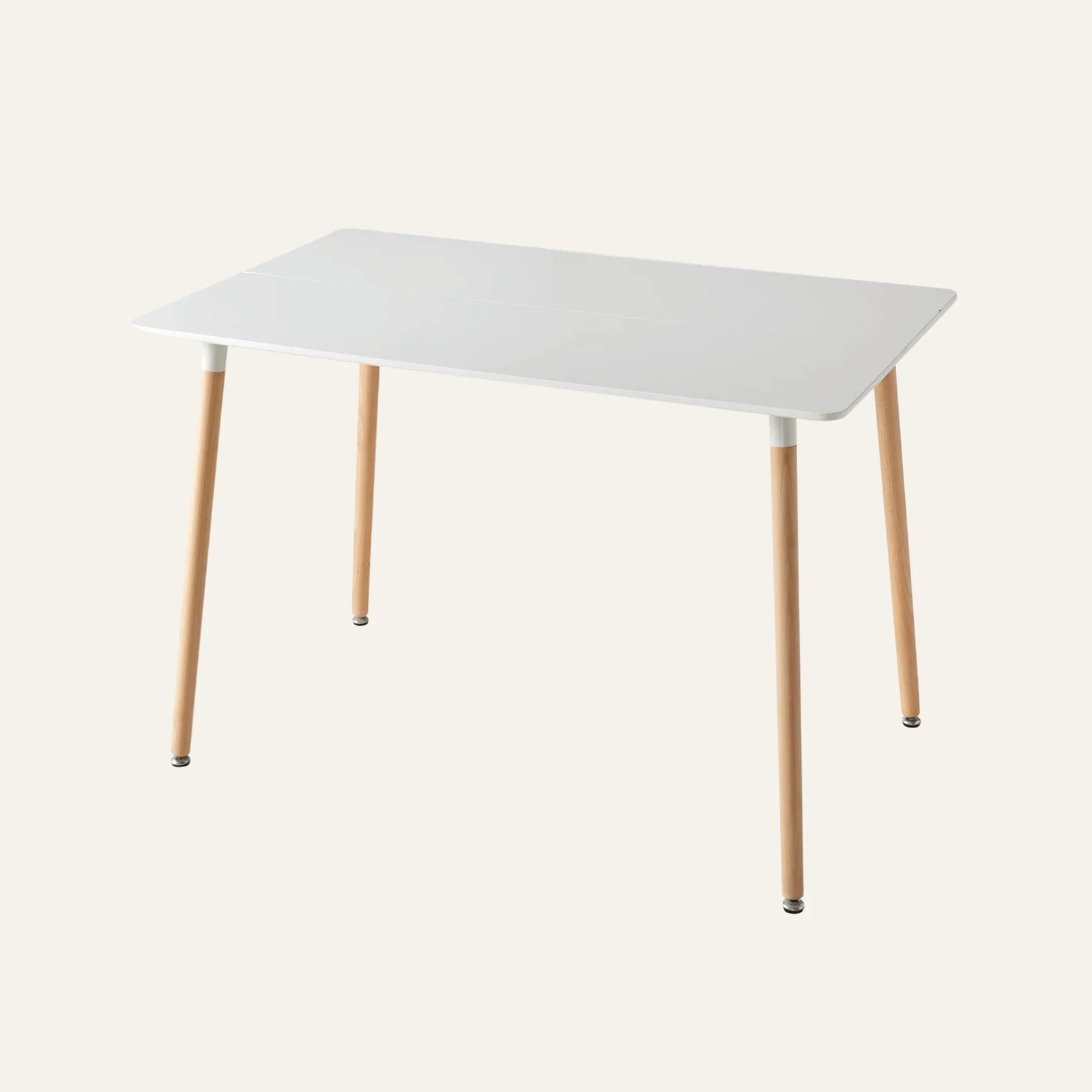 Table à Manger Bois et Blanc vue produit pour la salle à manger