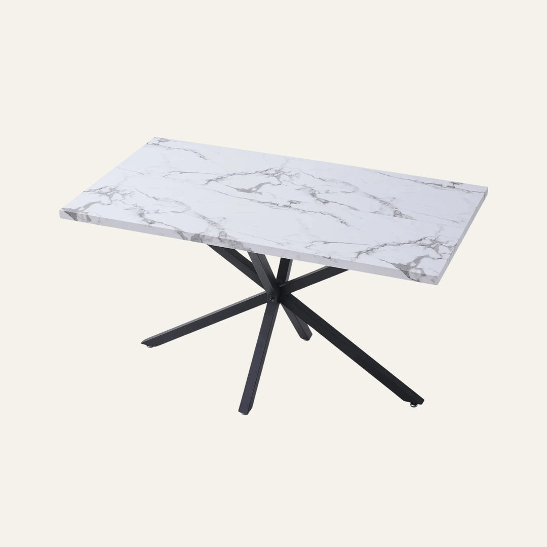 Table Salle à Manger Effet Marbre vue produit pour la salle à manger