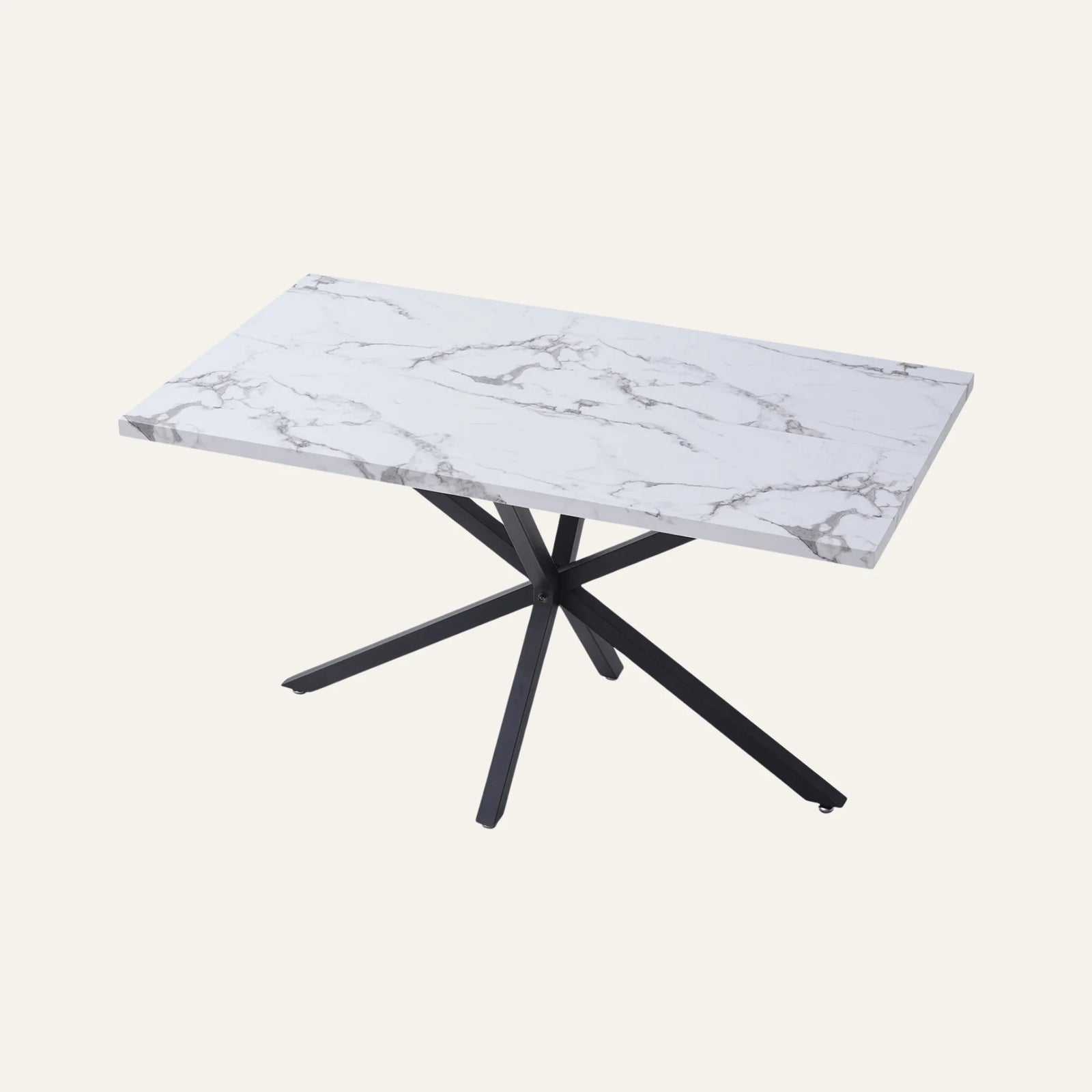 Table Salle à Manger Effet Marbre vue produit pour la salle à manger