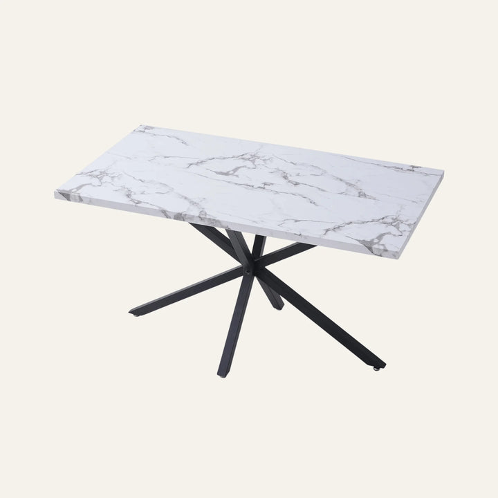 Table Salle à Manger Effet Marbre vue produit pour la salle à manger