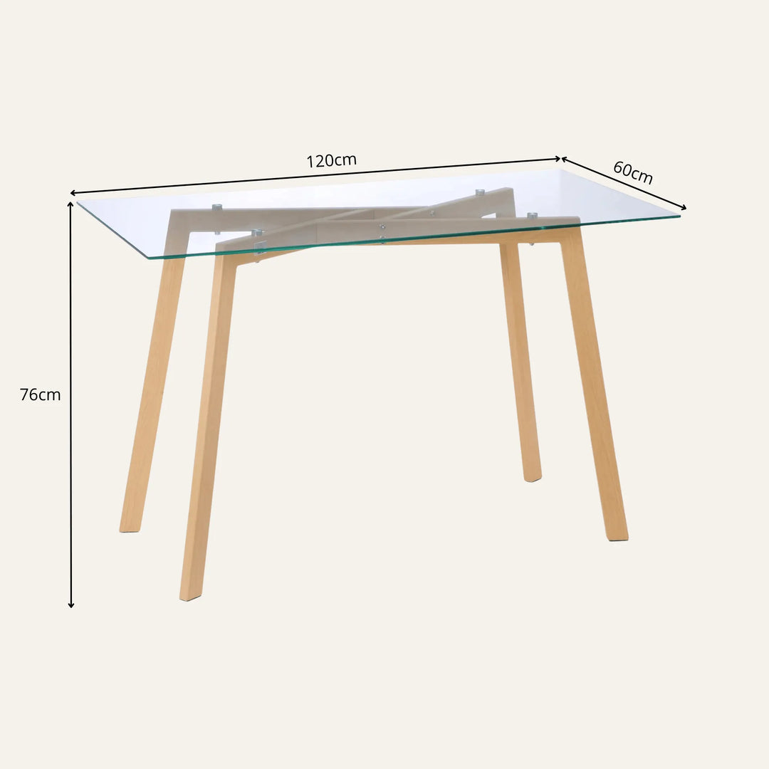 Dimensions de table à manger verre