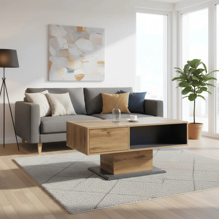 Table Basse avec Rangements mis en scène dans un salon