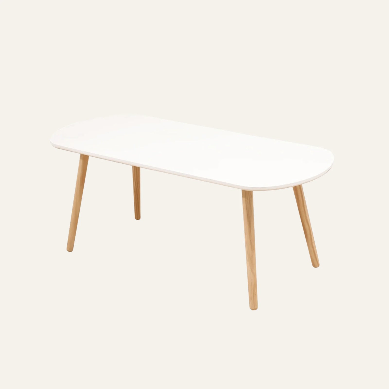 Table Basse Blanc et Bois vue produit pour le salon
