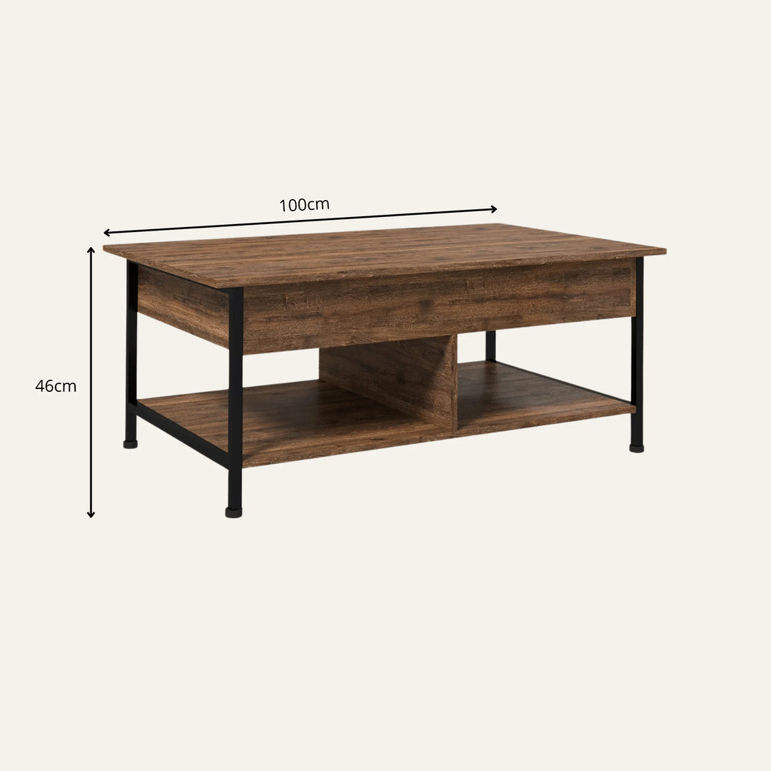 Dimensions de table basse bois relevable