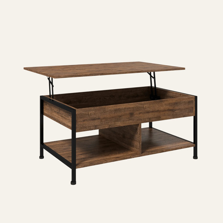 Table Basse Bois Relevable vue produit pour le salon