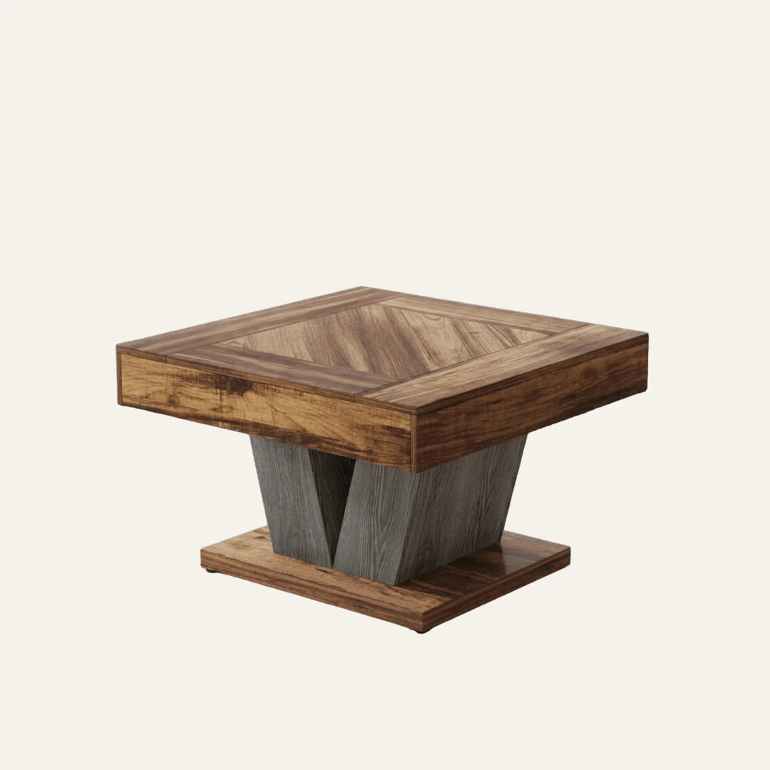 Table Basse en Bois Design vue produit pour le salon