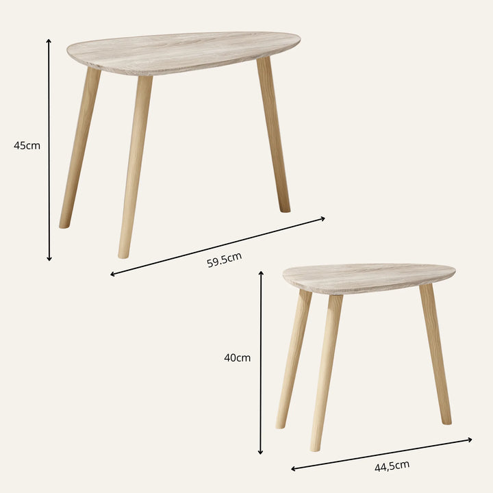 Dimensions de table basse gigogne noire