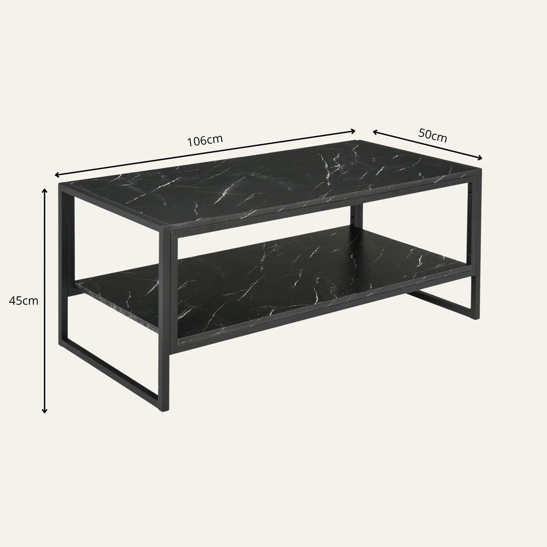 Dimensions de table basse imitation marbre