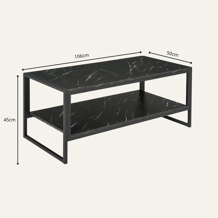 Dimensions de table basse imitation marbre