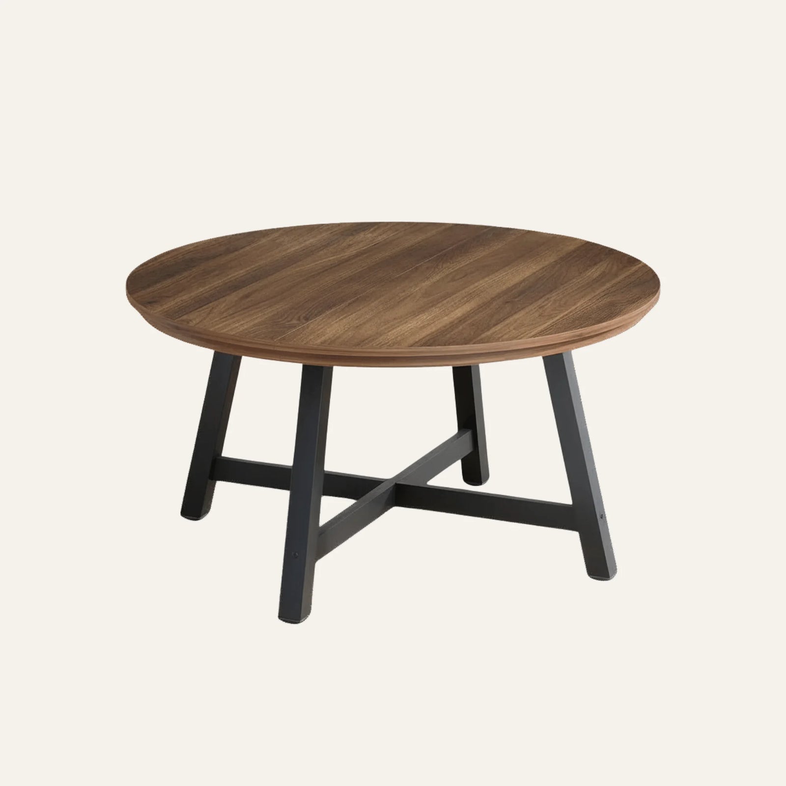 Table Basse Ronde en Bois vue produit pour le salon