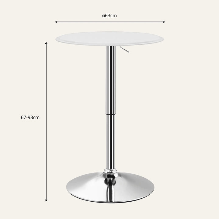 Dimensions de table de bar ronde