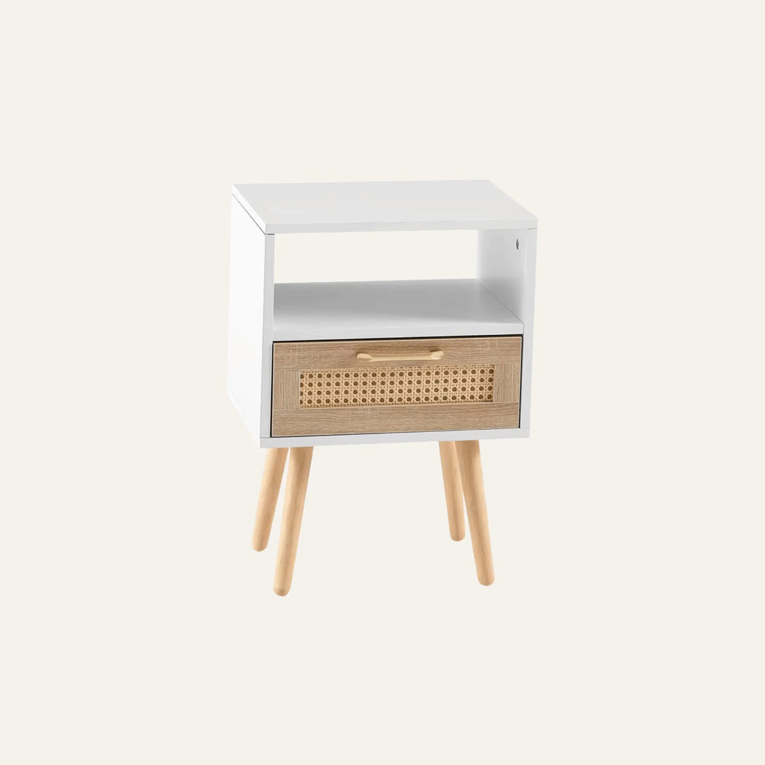 Table de Chevet à Tiroir vue produit pour la chambre