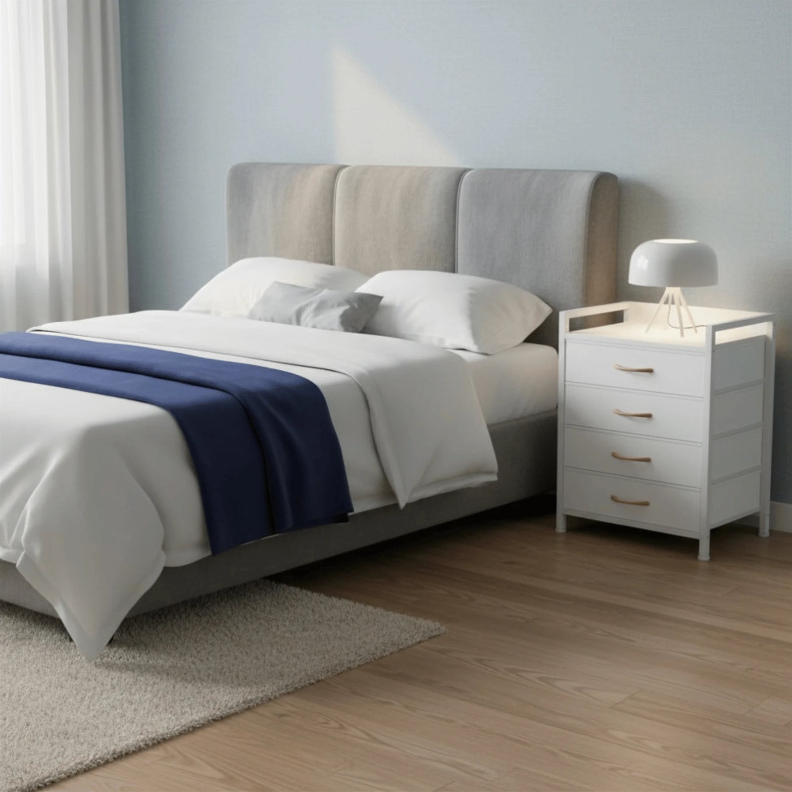 Table de Chevet Étagère mis en scène dans une chambre