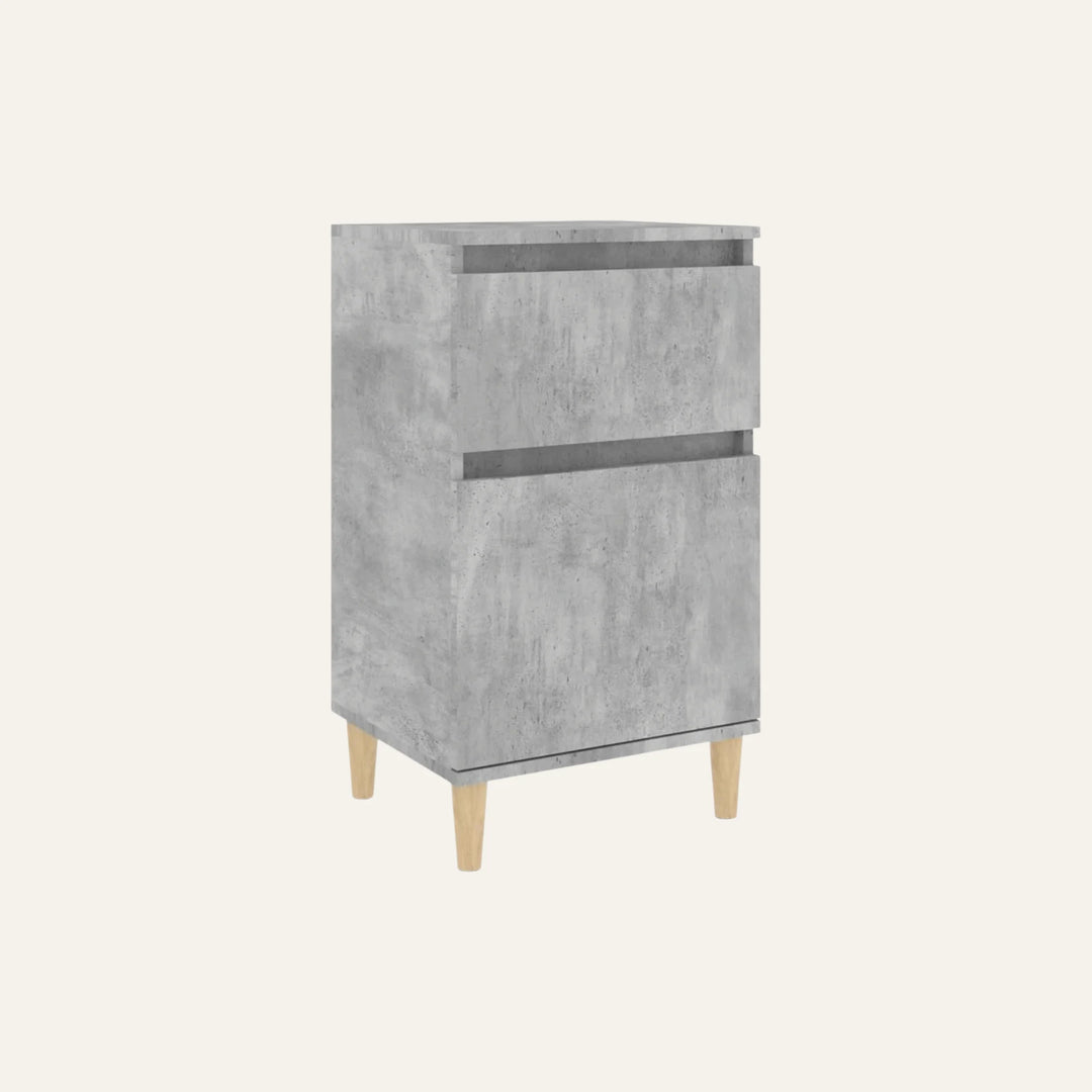 Table de Chevet Grise vue produit pour la chambre