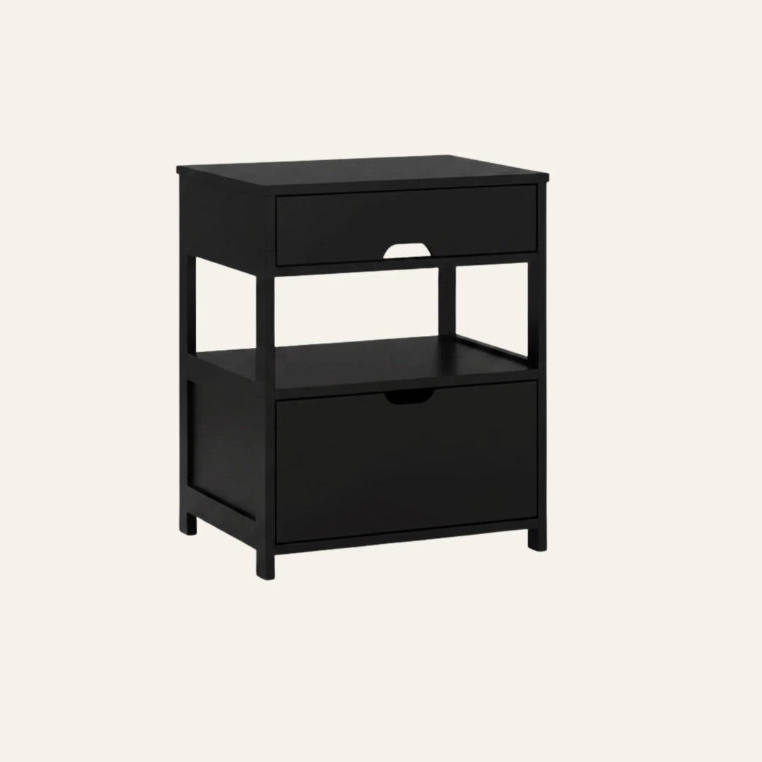 Table de Chevet Noire vue produit pour la chambre