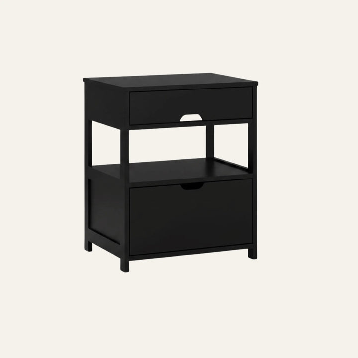 Table de Chevet Noire vue produit pour la chambre