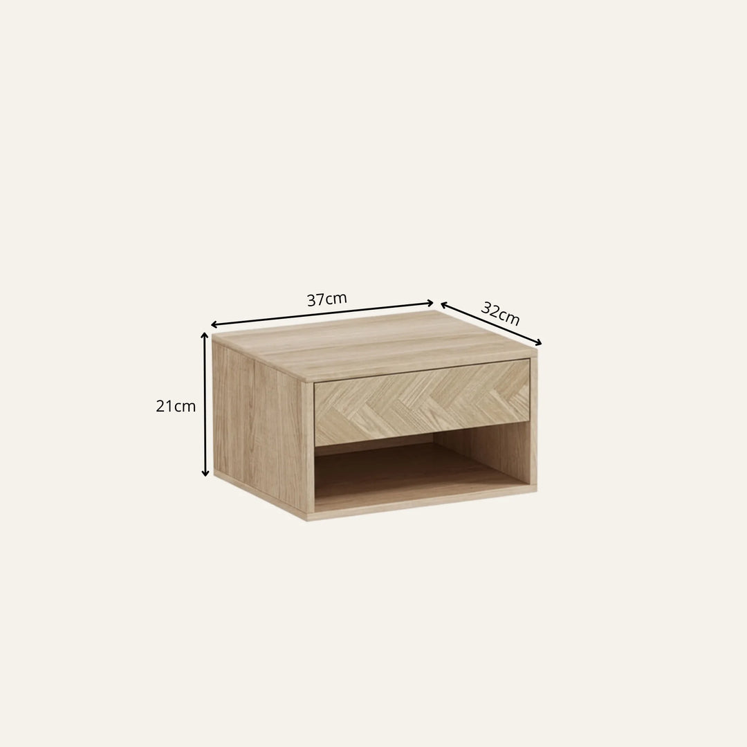 Dimensions de table de chevet suspendue