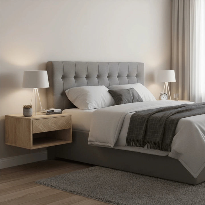 Table de Chevet Suspendue mis en scène dans une chambre
