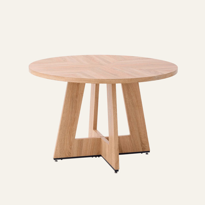 Table Ronde Bois Massif vue produit pour la salle à manger