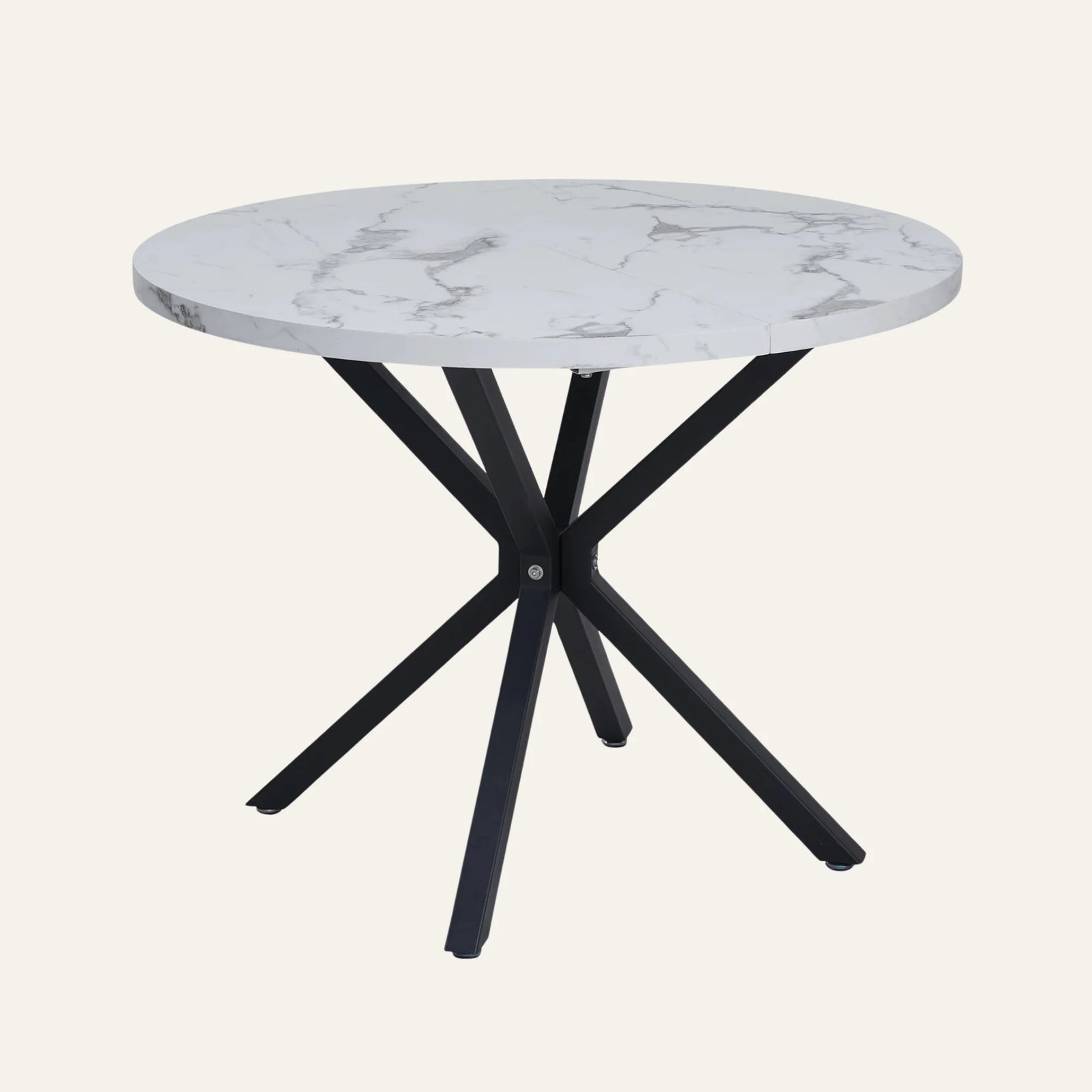 Table Ronde Effet Marbre vue produit pour la salle à manger