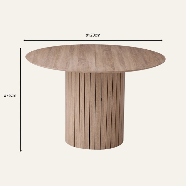 Dimensions de table ronde scandinave