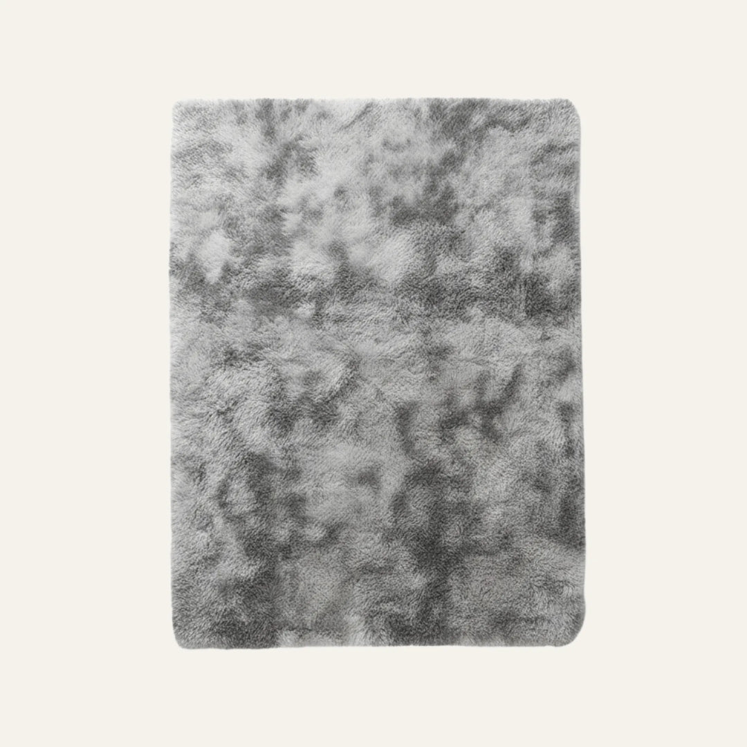 Tapis à Poils Longs gris décoloré