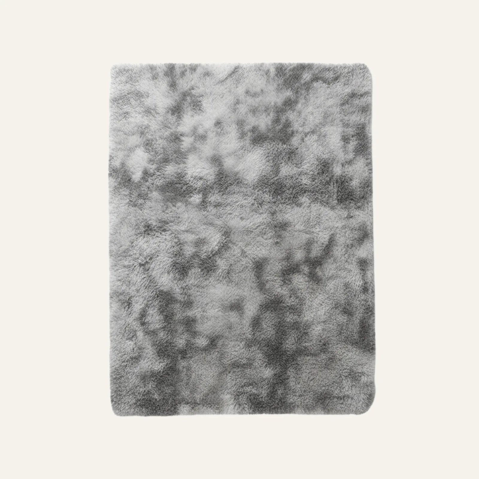 Tapis à Poils Longs gris décoloré