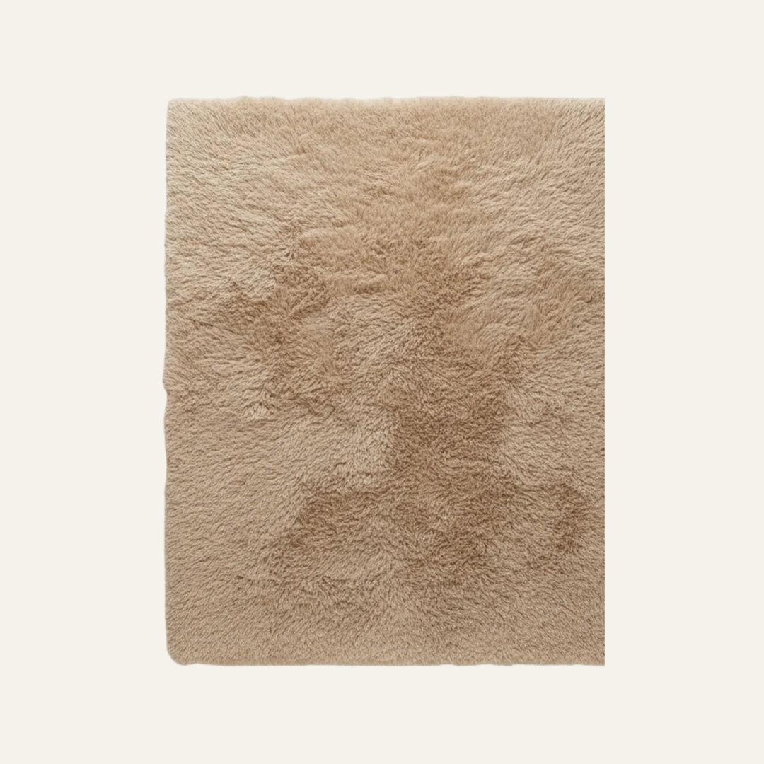 Tapis à Poils Longs marron
