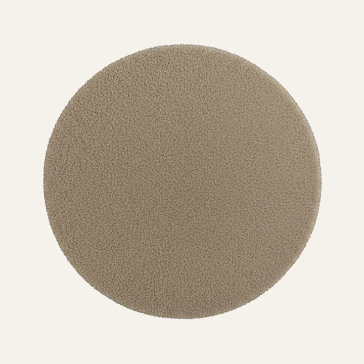 Tapis Rond Poil Ras marron clair
