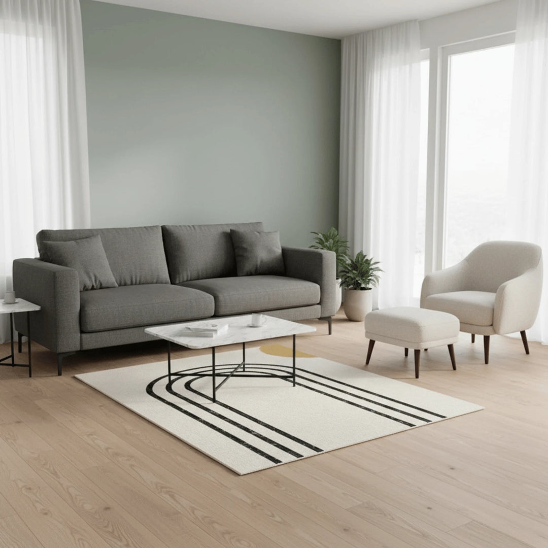 Tapis de Salon Design en situation dans une pièce de vie