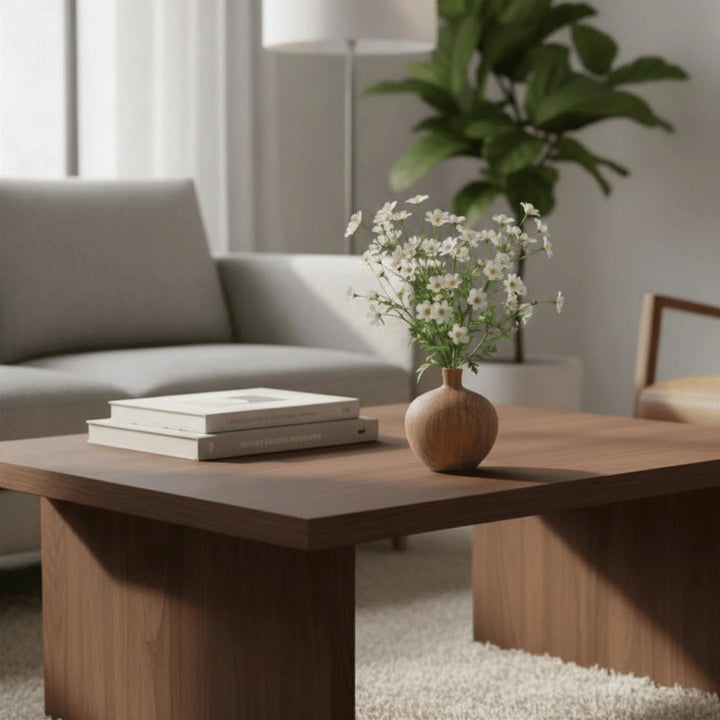 Vase en Bois en situation sur une table ou une étagère