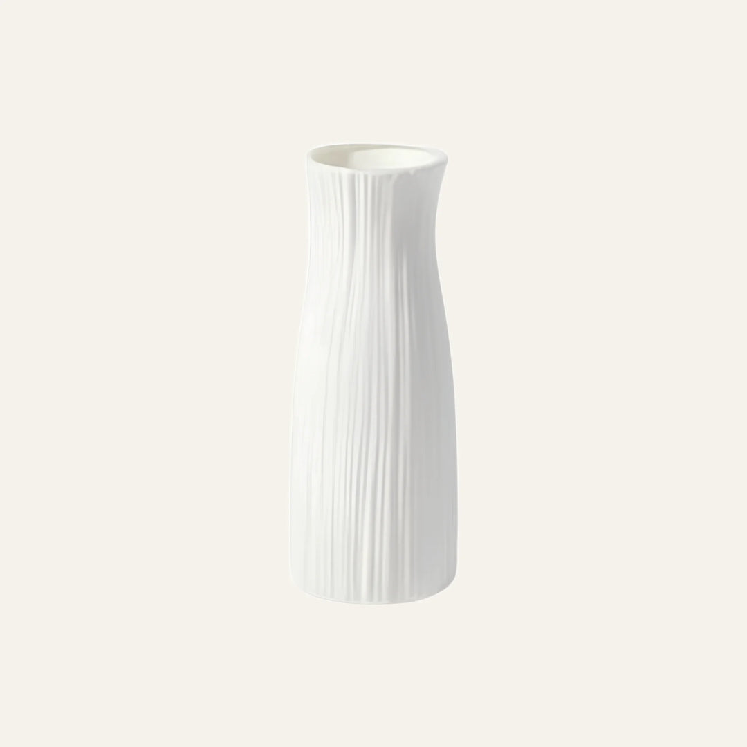 Vue produit de vase en plastique pour décoration de table ou étagère
