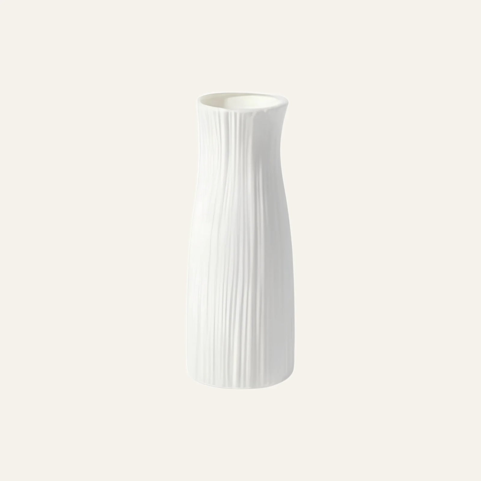 Vue produit de vase en plastique pour décoration de table ou étagère