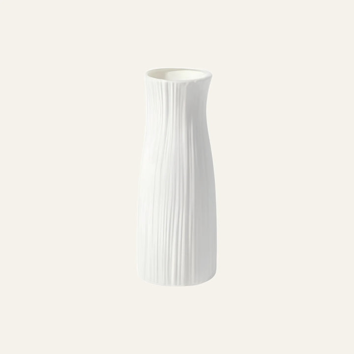 Vue produit de vase en plastique pour décoration de table ou étagère