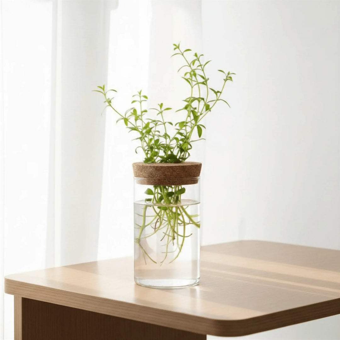 Vase Hydroponique en situation sur une table ou une étagère
